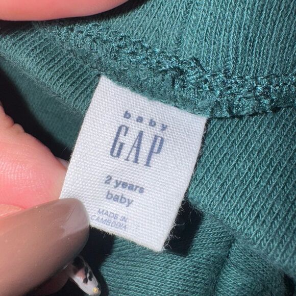 baby Gap size 2 years Logo green Pull-On Joggers - Picture 2 of 3